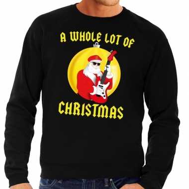 Foute kerstkersttrui zwart a whole lot of christmas voor heren