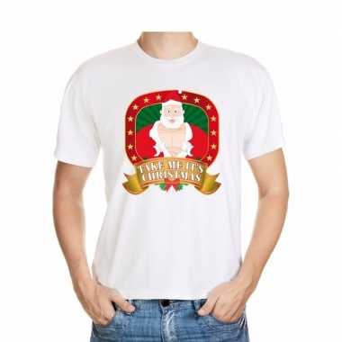 Foute shirt wit take me its christmas voor mannen