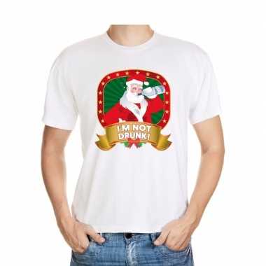 Foute t shirt wit i'm not drunk voor mannen