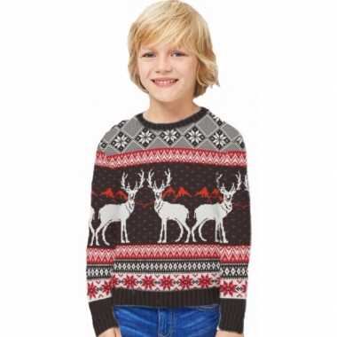 Kersttrui happy reindeers voor kids