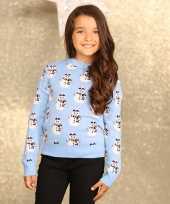 Kersttrui sneeuwpoppen voor meisjes